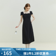 plus会员：范思蓝恩 法式复古女士连衣裙 黑色 M
