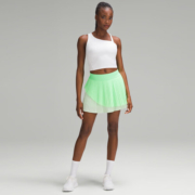 lululemon丨Tiered Pleats 女士高腰网球裙 LW8AIPS 苤蓝绿/开心果 8