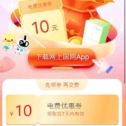 限江苏地区 网上国网 领11-10元充值优惠券