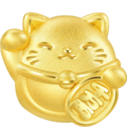 周生生黄金转运珠 Charme文化祝福招财福猫足金串珠  92307C定价