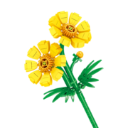 哲高 积木拼装花束花坊拼插组装玫瑰花满天星百合花菊花装饰品DIY摆件创意礼物送老婆女生节日生日礼物 向日葵-122颗粒