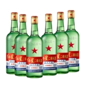 88VIP：红星 北京红星二锅头大二56度绿瓶500ml*6瓶清香型白酒高度纯粮口粮酒