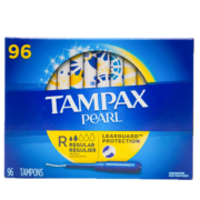 丹碧丝（TAMPAX）加拿大进口 卫生棉条游泳 易推内置长导管纯棉姨妈棒96支装 普通流量 96支/盒