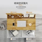 小户型电脑桌家用台式学习桌北欧书桌简约桌子双抽屉90cm
