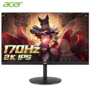 PLUS会员 宏碁（acer） 27英寸 高清2K 原生1ms Fast-IPS 170Hz电竞显示器  XV271UM