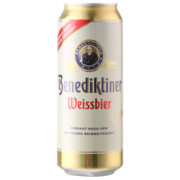 百帝王（Benediktiner）小麦白啤酒 500ml*24听德国原装进口啤酒罐装整箱 修道院经典 百帝王白啤（到2024/3/15)