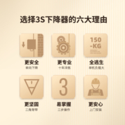 3SLIFT高楼逃生缓降器家用火灾救援逃生绳高层下降自救神器双机