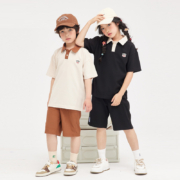 Paul Frank 大嘴猴 2023夏季新款男女童短袖POLO衫套装（110~160码）多款