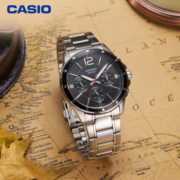 卡西欧(CASIO)手表  防水简约商务防水石英男士手表MTP-1374D-1AVDF