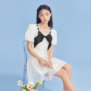 LEDIN 乐町 女士撞色蝴蝶结连衣裙 CWFAC272482