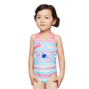 Speedo/速比涛 儿童泳衣 小考拉婴幼儿连体泳衣 防晒抗氯可爱贴合泳衣女童 紫色/粉色 6