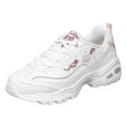 Skechers斯凯奇女鞋休闲花朵刺绣熊猫鞋复古低帮厚底运动老爹鞋秋66666325 WHT白色 36
