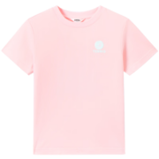 安奈儿童装男童女童短袖纯棉T恤2023年夏装新款字母印花亲子文化衫上衣 半糖粉 150cm