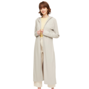 OhSunny防晒衣女长款女神透气防晒服户外防紫外线运动风衣外套薄 气质灰 均码M