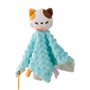 澳贝（auby）儿童毛绒玩具萌猫安抚巾可入口安抚玩偶新生安抚陪伴牙胶+安抚巾