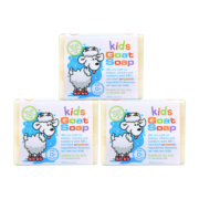 Goat Soap山羊奶皂儿童香皂婴儿肥皂洗脸皂沐浴皂护肤润肤手工皂澳洲进口 宝宝款100g*3