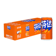 可口可乐（Coca-Cola） 芬达Fanta Mini橙味汽水迷你摩登罐碳酸饮料  整箱装 200ml*12罐