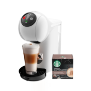 DOLCE GUSTO雀巢 全自动胶囊咖啡机 小精灵组套 【Genio Basic 白咖啡机+星巴克随机胶囊*1】