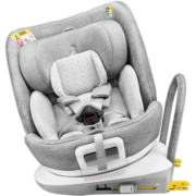 袋鼠爸爸（EURO KIDS） 星途婴儿儿童安全座椅0-12岁全龄360度旋转新生儿车载汽车用座椅 爵士灰