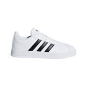 adidas「T头鞋」阿迪达斯轻运动VL COURT男儿童休闲板鞋小白鞋 白色/黑色 30.5(180mm)