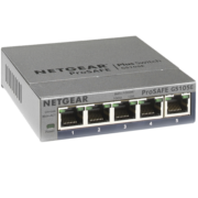 NETGEAR美国网件GS105E简单网管5口千兆交换机VLAN环路侦测1000M端口以太网 5口