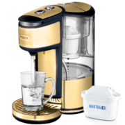 碧然德（BRITA）即热净水吧 过滤净水器 家用滤水壶 电热过滤净水壶 金色 限量版 过滤加热2合1