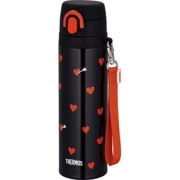 THERMOS 膳魔师 真空隔热便携式水杯 一键开启式 0.55L 黑红色 JNT-551 BKR