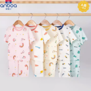 A类品！安宝儿 儿童夏季薄款短袖七分裤家居服（80~150码）