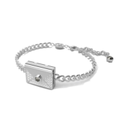 施华洛世奇（SWAROVSKI）品牌官方直售 施华洛世奇心动来信 LETRA 手链 信封情书情侣款 镀白金色 5666223