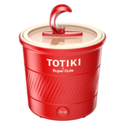 拓几（TOTIKI）电煮锅家用迷你多功能一体电炒锅学生宿舍懒人嗦粉煮面杯泡面火锅不粘小电锅 1.1L电煮锅（中国红）基础款