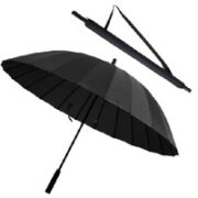 银枪 直杆雨伞 24骨 黑色