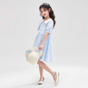 史低！Deesha 笛莎 2023新款女童纯棉翻领泡泡袖连衣裙（110~165码）4色