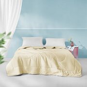 LOVO 乐蜗家纺 云享 十孔纤维抗菌夏被 黄色 150*215cm