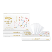 舒洁（Kleenex）北海道牛乳系列乳霜纸面巾20抽*4包装 婴童可用云柔巾 洗脸 护肤