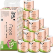 洁柔卷纸 粉Face 4层2700克卫生纸（加量装共20卷）冲水速溶