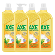 斧头牌（AXE）柠檬芦荟护肤洗洁精1.18kg*4瓶 快速去油 维E呵护不伤手