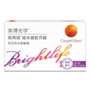 库博光学（CooperVision）欧柯视进口透明隐形眼镜硅水凝胶月抛3片装 400度