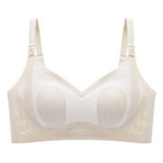 婧麒（JOYNCLEON）哺乳内衣孕妇哺乳文胸夏季薄款产后喂奶聚拢 香槟 XXL jwx23943s