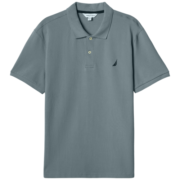 诺帝卡（NAUTICA）【商场同款】男装夏款休闲舒适亲肤棉氨透气翻领短袖男KX2100-N 41H雾霾蓝(221) L