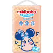 米奇啵啵（mikibobo） mikibobo米奇啵啵 婴儿纸尿裤夏天超柔尿不湿宝宝透气不起坨 1包装M码 58片