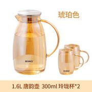 SHIMIZU 清水 高硼硅玻璃冷水壶 1.6L+玲珑杯300ml*2个