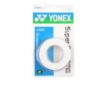 YONEX 尤尼克斯羽毛球拍手胶吸汗带 yy超薄吸汗透气防滑龙骨羽毛球手胶握把运动粘性柄皮 AC102C 白色 超薄吸汗手胶 3条装