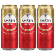 喜力 Amstel红爵啤酒 500ml*3听