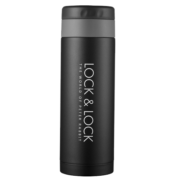 乐扣乐扣（LOCK&LOCK）简约真空保温杯 学生马克茶隔水杯子 黑色  350ML  LHC4128BLK-PR