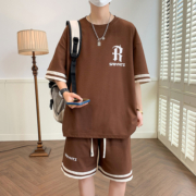 短袖t恤男孩青少年夏季初中高中学生大童夏装搭配帅气运动一套装