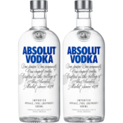 绝对伏特加（Absolut Vodka）原味500ml*2瓶 进口洋酒40度鸡尾酒基酒