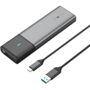 M.2固态硬盘盒NVME&SATA双协议USB3.2GEN2移动固态ssd硬盘盒台式笔记本电脑外接盒 【5Gbps】SATA协议 配数据线