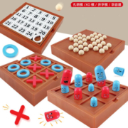 竺古力 儿童孔明棋单身贵族棋 三连XO 套娃井字棋华容道桌游玩具 孔明棋+ 棋盘+36颗棋子+1镊子