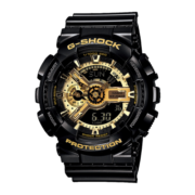 卡西欧（CASIO）【全国联保】男手表G-SHOCK黑金双显防水防震潮流运动腕表礼物 GA-110GB-1A(世界时间+抬手灯)