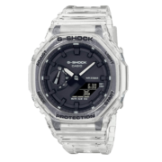 卡西欧casio手表G-SHOCK冰韧系列破冰行动透明灰防水运动男表 GA-2100SKE-7A